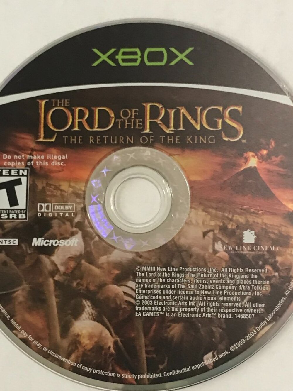 Lord of the Rings The Return of the King Microsoft Xbox Original 2003 Tested